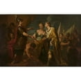 thumbnail image 2 of Antonio Molinari 18x13 Black Ornate Wood Framed Double Matted Museum Art Print Titled - Magnanimity of Scipio (Before 1885), 2 of 5