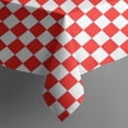 thumbnail image 5 of Red White Checkerboard Checkered Pattern Square Tablecloth,Waterproof Square Table Cover,Wipeable Spillproof Washable Table Cover for Home Kitchen Party Decor 52"x52"(132x132cm), 5 of 6