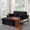 Black, variant on BSHTI 46" Velvet Pull-Out Sleeper Sofa Bed with Adjustable Back, Metal Frame, 2 Pillows for Living Room(Grey)