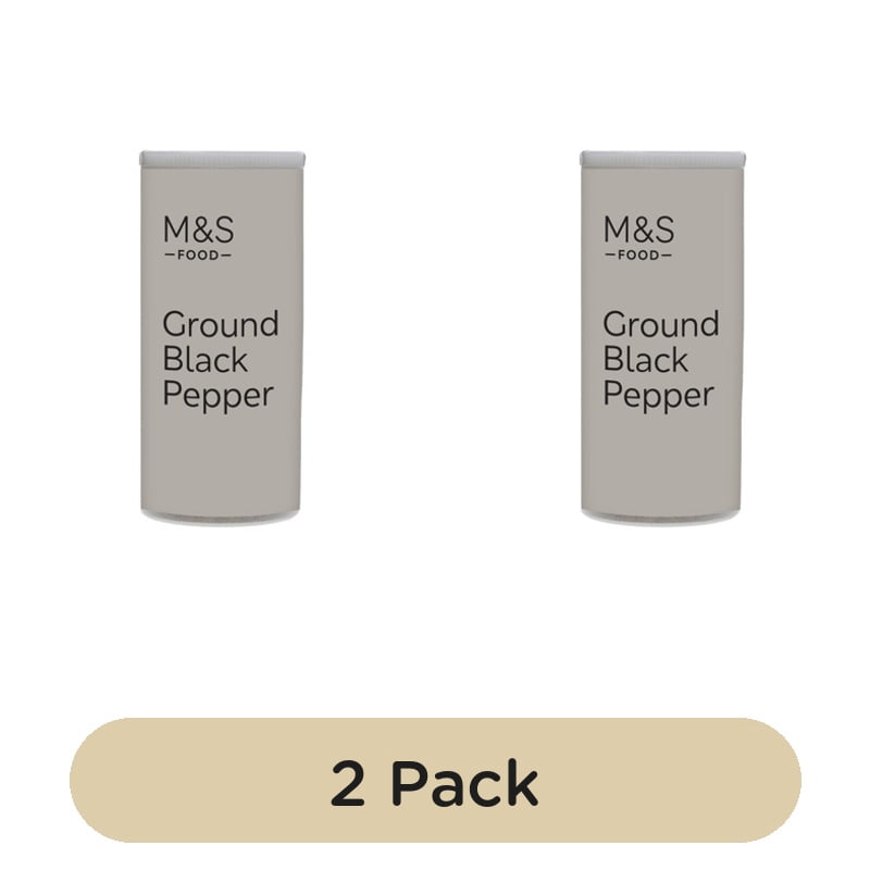 Cook With M&S Ground Black Pepper 100g, British Import (Pack of 2)