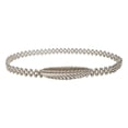 thumbnail image 1 of Cinturón flaco de de las mujeres Cinturón de cintura de cadena Cinturón de novia Hojas de moda Banda de cintura elástica delgada Plata Sunnimix cinturón de vestir, 1 of 8