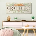 thumbnail image 2 of Stupell Industries Gratitude Floral Leaves Fall Autumn Seasonal Word Design Typography Painting Gallery Wrapped Canvas Art Print Wall Art, 20 x 48, 2 of 6