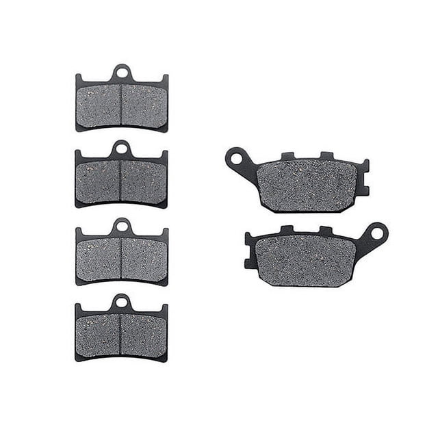 KMG Front + Rear Brake Pads Compatible with 2006-2009 Yamaha YZF R6S (298mm rotor) - Non-Metallic Organic NAO Brake Pads Set