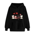 thumbnail image 2 of VgaVtl Graphic Sweatshirt Hooded Women Valentines Day Long Sleeve Plus Size Sweatshirts for Women Pullover Festivals Pocket Tops, 2 of 5