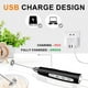 thumbnail image 4 of Espumador de leche de mano con 3 cabezales, mezclador eléctrico de espuma para bebidas con USB recargable de 3 velocidades, miniespumador para café con leche, capuchino, chocolate caliente, 4 of 5