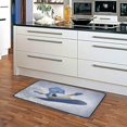 thumbnail image 5 of Coolnut Kitchen Rugs,3D Snowman on Snowboard Non Slip Washable Cushioned Carpets Polyester AntiFatigue Comfort Porch Floor Mat Christmas Decoration 39×20 in, 5 of 7