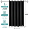 thumbnail image 3 of Waffle Weave Shower Curtains, No Hook Shower Curtains for Bathroom, DawnJoanHD Black Polyester Fabric Shower Curtain with Built-in Rings, 72" x 74", 3 of 11