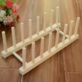 thumbnail image 3 of PRAETER Bamboo Wooden Dish Rack Plates Holder Kitchen Storage Cabinet Organizer For Dish / Plate / Bowl / Cup / Pot Lid / Cutting Board, 3 of 7