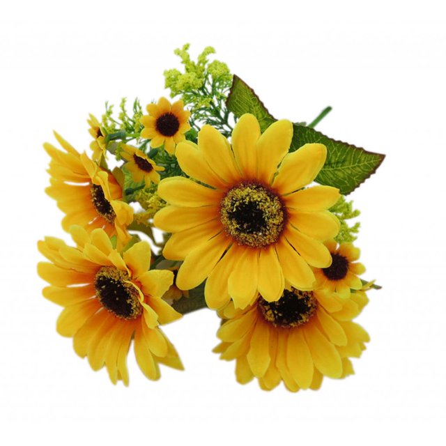 Flores artificiales secas Girasoles Cocinas de oficina en casa Girasol amarillo Sunnimix Flores decorativas artificiales