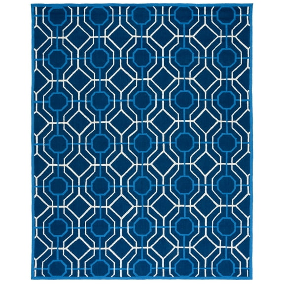 SAFAVIEH Four Seasons Tylar Geometric Area Rug, Navy/Ivory, 8' x 10'