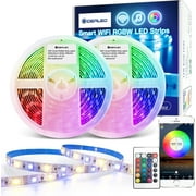 GIDEALED Smart WiFi RGBW LED Strip Lights 32.8ft Kit Work with Alexa/Google Assistant,APP/Voice Controlled 5 pin RGB +Warm White Strip Change Color Dimmable