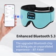 thumbnail image 6 of SYPVRY Bluetooth Sleep Mask With Music For Sleeping Airplane Travel Light Blocking Wireless Headphones, 6 of 8