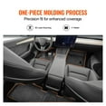 thumbnail image 3 of KFFKFF Automotive Floor Mats for Tesla Model Y 2021-2024, 3-Piece Set for Front and Rear Rows, Durable TPE Material, All-Weather Protection, Custom Fit SUV Liners, Easy to Clean, Black, 3 of 9