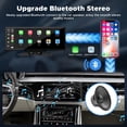thumbnail image 4 of LAMTTO 9.26" Estéreo inalámbrico para automóvil Apple Carplay con cámara de tablero de 2.5K, cámara de respaldo 1080P, navegación GPS con pantalla táctil portátil para automóvil, receptor estéreo para, 4 of 5