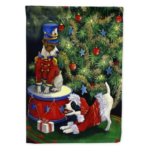 28 x 0.01 x 40 in. Jack Russell Christmas My Gift Canvas House Flag