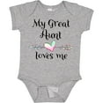 thumbnail image 3 of Inktastic My Great Aunt Loves Me Heart Boys or Girls Baby Bodysuit, 3 of 5