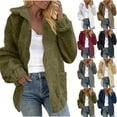 thumbnail image 7 of FAIWAD Womens Winter Fleece Jackets Casual Lapel Fuzzy Zip Up Outwear Comfy Soft Oversized Long Coats, 7 of 7