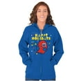 thumbnail image 3 of Ugly Christmas Pattern PACMAN Ghosts Zip Up Hoodie Men's Women's Brisco Brands S, 3 of 6