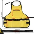 thumbnail image 2 of Delantal de tela Oxford para jardín, grueso, para herramientas de jardinería, cinturón, multifunción, impermeable, resistente al desgaste, para mujeres y hombres (amarillo), 2 of 4