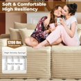 thumbnail image 5 of Toject 81" Oversized Double Chaise Lounge Sofa, No Assembly Required Sectional Sofa Bed Sleeper Loveseat for Living Room (Beige,Plush Corduroy Fabric), 5 of 8