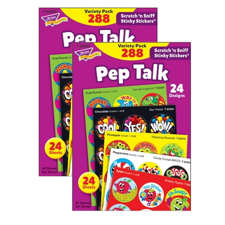 UPC: 0194629031542 | TREND Pep Talk Stinky Stickers Variety Pack 288 Count Per Pack 2 Packs