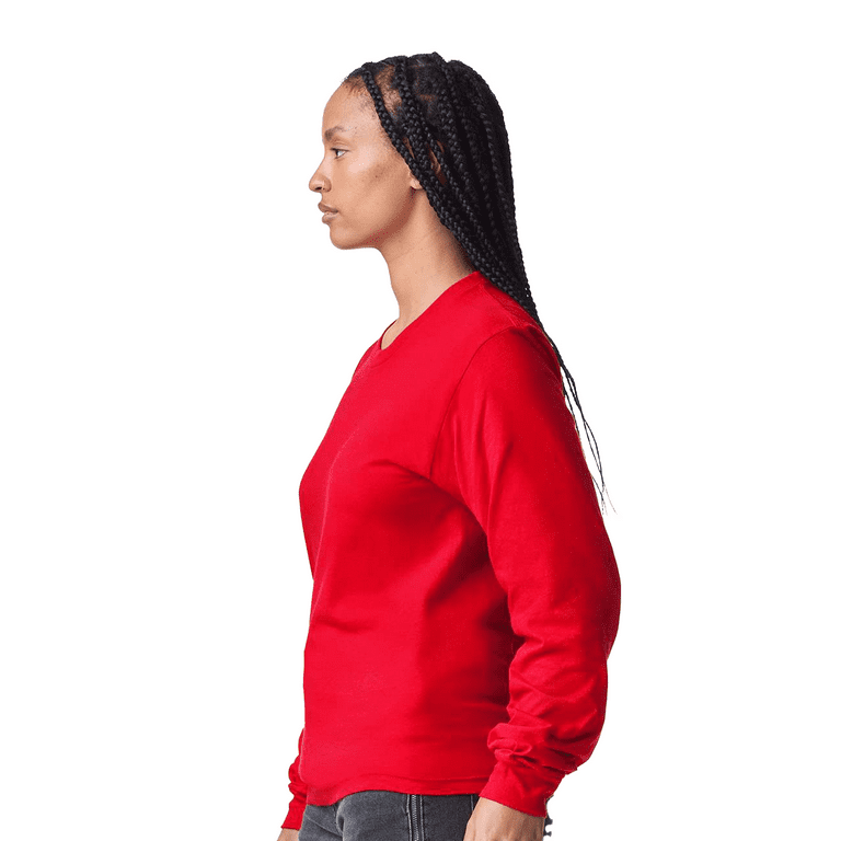 American Apparel Women's Long Sleeve T-Shirt, 100% Cotton Classic