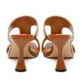 thumbnail image 4 of Sandalias de tacón WAYDERNS Brown para mujer con punta abierta, 4 of 8