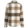 thumbnail image 5 of Womens Casual Flannel Plaid Button-Down Jacket Long Sleeve Lapel Pocketed Shacket Coat, 5 of 5