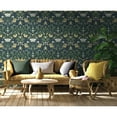 thumbnail image 5 of Vintage Floral Unpasted Wallpaper  396in x 20.8in Navy Blue, 5 of 5