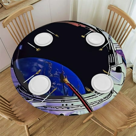 

Sheronv Cosmo Alexander Round Table Cover Stain Resistant Washable for Indoor Outdoor Kitchen Dining Wedding Parties 100% Polyester Fiber 31 -35