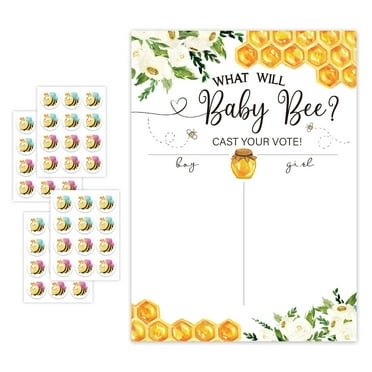 WINDLAND Gender Reveals Party Supplies Set Funny Voting Game Poster Board with Stickers