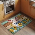 thumbnail image 2 of Cute Pig Entryway Rug 2'x3'&nbsp; Non Slip Front Door Mats, Yellow Sunflowers Teal Brown Wooden Vintage Art Entrance Rugs Indoor Outdoor Carpet, Washable Floor Mats Small Area Rug for Bedroom Kitchen, 2 of 8