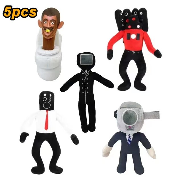 Skibidi Peluche de Anime para niños, juguete de felpa suave y divertido, regalo de cumpleaños y Navidad, 28cm qym unisex