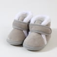 thumbnail image 3 of Ketyyh-chn99 Baby Cozy Fleece Booties Kids Shoes Baby Booties First Walkers Cozy Shoes Warm Knit Soft Booties for Toddler Boy Girl Grey,5, 3 of 5