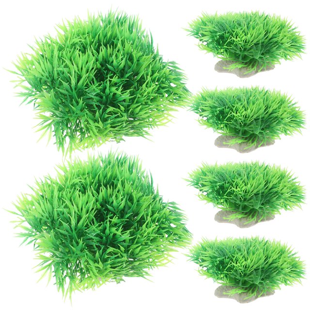 UPGRATOR 6pcs Aquarium Plants Decorations Green PVC Plastic Plants for Fish Tank Owners