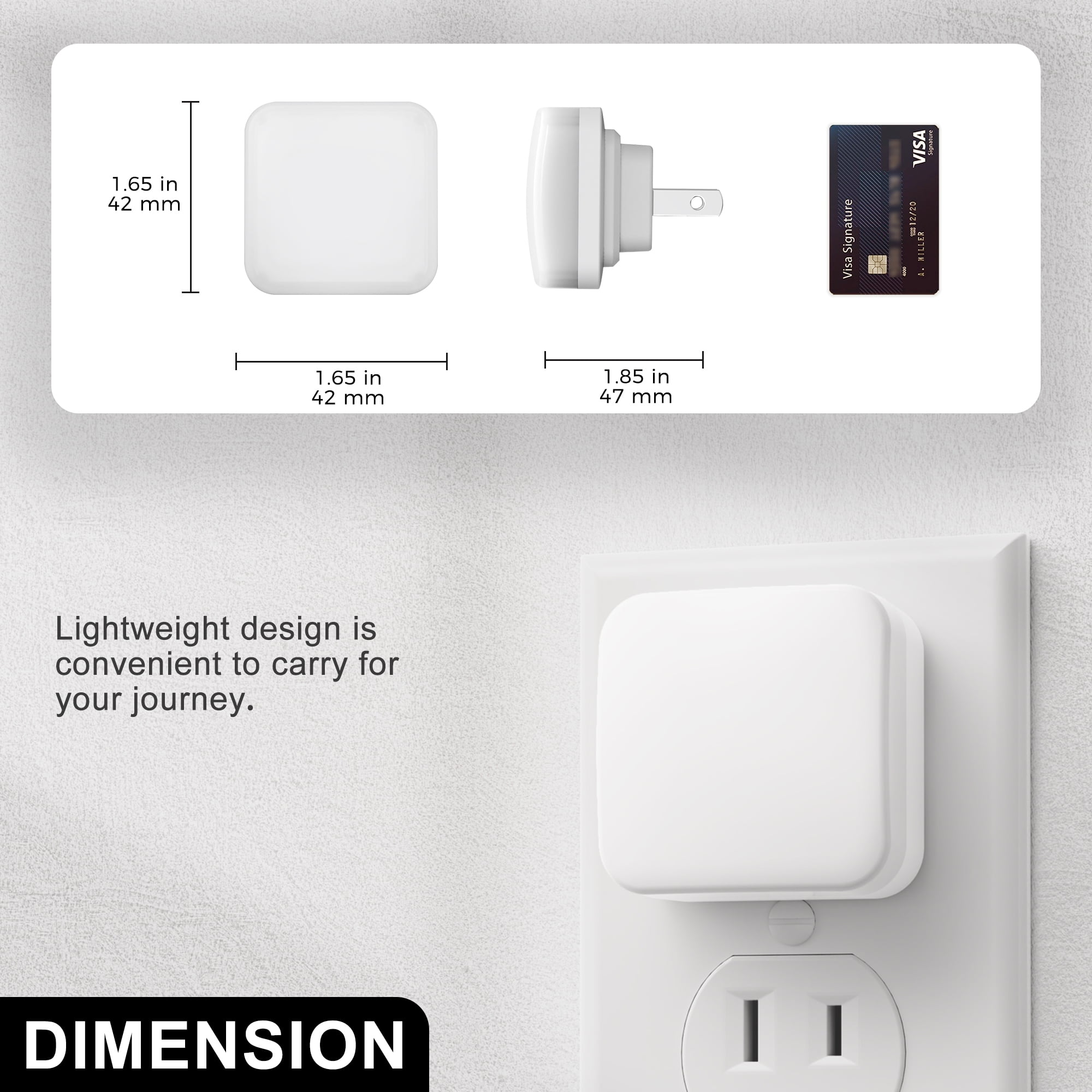LOHASLED Set of 4 Cool White 5000K Mini LED Plug In Night Lights