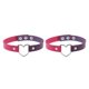 thumbnail image 4 of Guardurnaity Collar colorido Regalo dulce Collares punk Gargantillas de cuero de clavícula Diseño simple Gargantilla de corazón Púrpura + rojo Púrpura + rojo púrpura 2Conjunto, 4 of 6