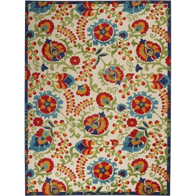 Tapis d'Intérieur et d'Extérieur Multicolore 7 x 10 Pieds
