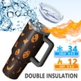 thumbnail image 5 of Halloween Spooky Icons on Dark Pattern Tumbler with Handle and Lid,40oz Double Wall Vacuum Insulated Tumbler,Cups Gift for Women and Men, 5 of 7