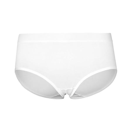 HCURIBAD Panties for Women Clearance Women s Cotton Mid Waist Breathable Hipster Panties Seamless Underwear Cotton Underwear No Show Underwear  1x Ladies Panty White M