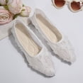 thumbnail image 5 of Miqool Womens Lace Shoes Slip On Closed Toe Soft Sole Breathable Flat Shoes Comfortable Office Work Walking Shoes, 5 of 9