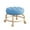 Blue, variant on HCTSHG Mobile Low Rolling Stool with 360° Swivel Wheels and Leather Seat - Heavy-Duty Adjustable Roller Stool for Home Workshops, Garages and Black Décor Spaces