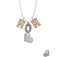 thumbnail image 2 of Delight Jewelry Stainless Steel Heart Multi-Colored Crystal Mom Charm Necklace, 2 of 5