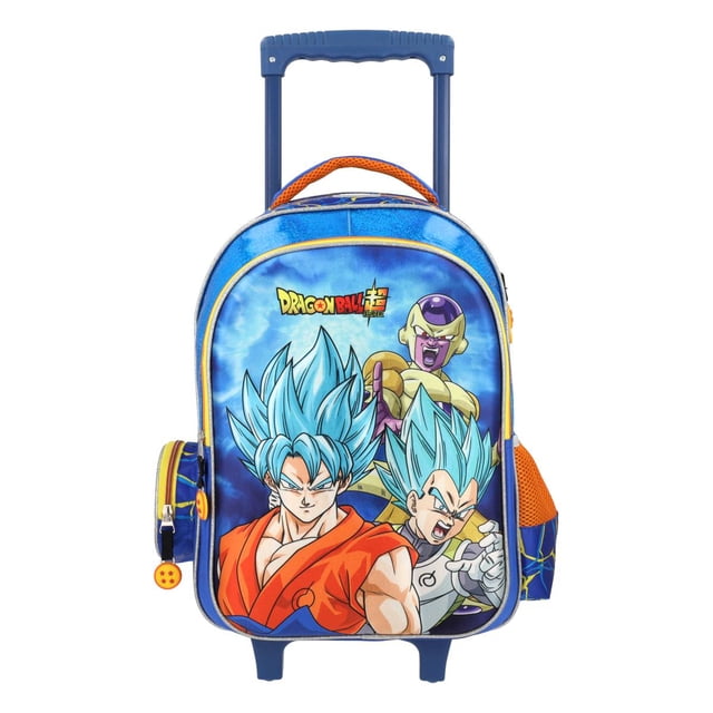 Mochila Con Ruedas Dragon Ball Sayayin Blue Yadatex