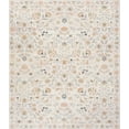 thumbnail image 2 of Crestwood Traditional Oriental 8x10 Cream and Aqua Polyester Indoor Area Rug, 7'10'' x 9'4'', 2 of 6