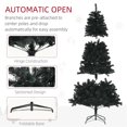 thumbnail image 4 of Topcobe 7.5ft Unlit Artificial Black Xmas Tree, Holiday Decor, 1346 Branch Tips, Auto Open, Steel Base, Christmas Tree for Indoor Decoration, 4 of 8