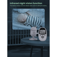 thumbnail image 3 of YOTON Video Baby Monitor with Camera, Auto Night Vision, 2 Way Talk, Lullabies with 2.4 GHz, White, 3 of 9