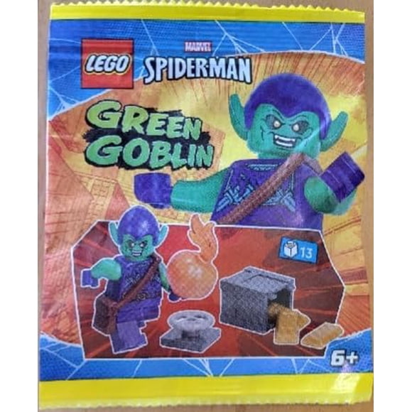 LEGO Marvel Superheroes: Green Goblin Minifigure with Bombs and Loot - Ages 6+