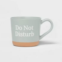 15oz Stoneware Do Not Disturb Mug - Threshold: Green Coffee Cup, Dishwasher & Microwave Safe, Traditional Style