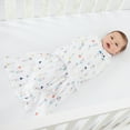 thumbnail image 4 of HALO SleepSack Swaddle, 100% Cotton, Multi Triangle, Newborn, Unisex, 0-3 Months, 4 of 7